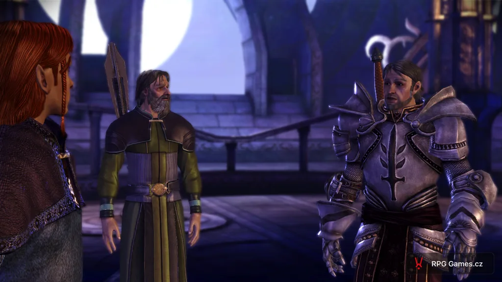 Dialog tří postav ve hře Dragon Age: Origins