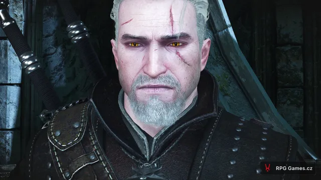 Geralt čeká venku u věže během Ciriina průchodu proti mrazu, Zaklínač 3