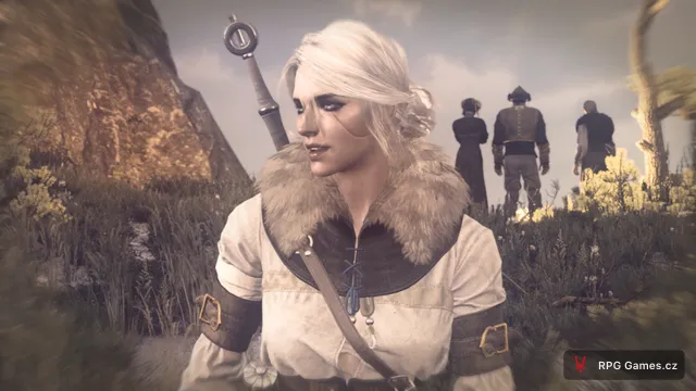 Ciri odchází od hrobu Skjalla na Skellige ve flashbacku, Zaklínač 3