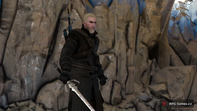 Geralt v ledové jeskyni před soubojem s navigátorem Honu, Zaklínač 3