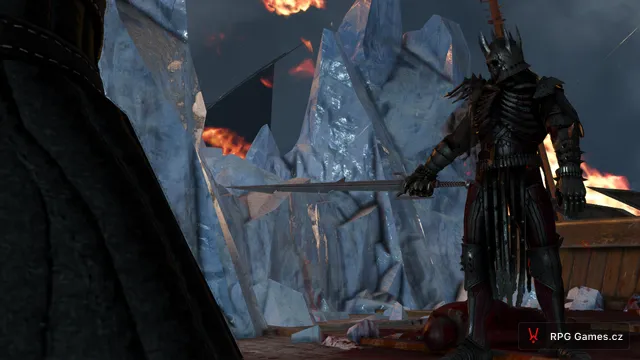 Eredin nad poraženým Crachem na palubě lodi, Zaklínač 3