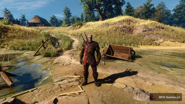 Geralt v zbroji Šarlatového chocholu v Zaklínači 3