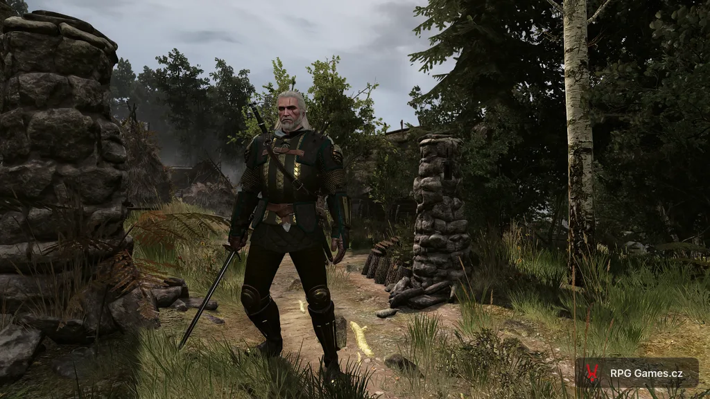 Geralt v prvotřídní gryfí zbroji se stříbrným mečem, Zaklínač 3