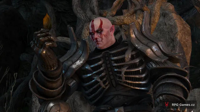 Imlerith s válečnou malbou drží list, Zaklínač 3