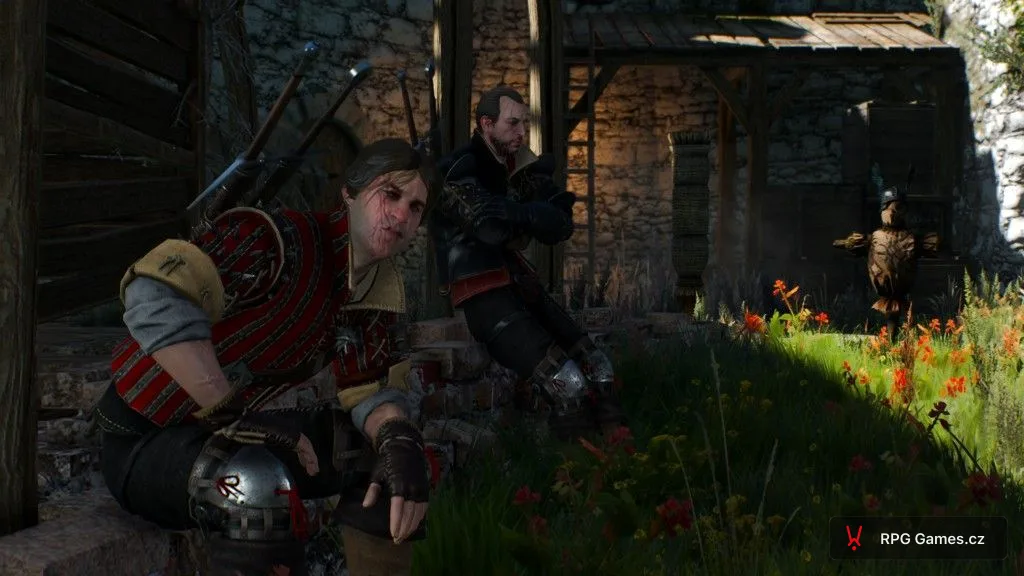 Lambert a Eskel na nádvoří Kaer Morhen — zaklínači školy vlka, Zaklínač 3