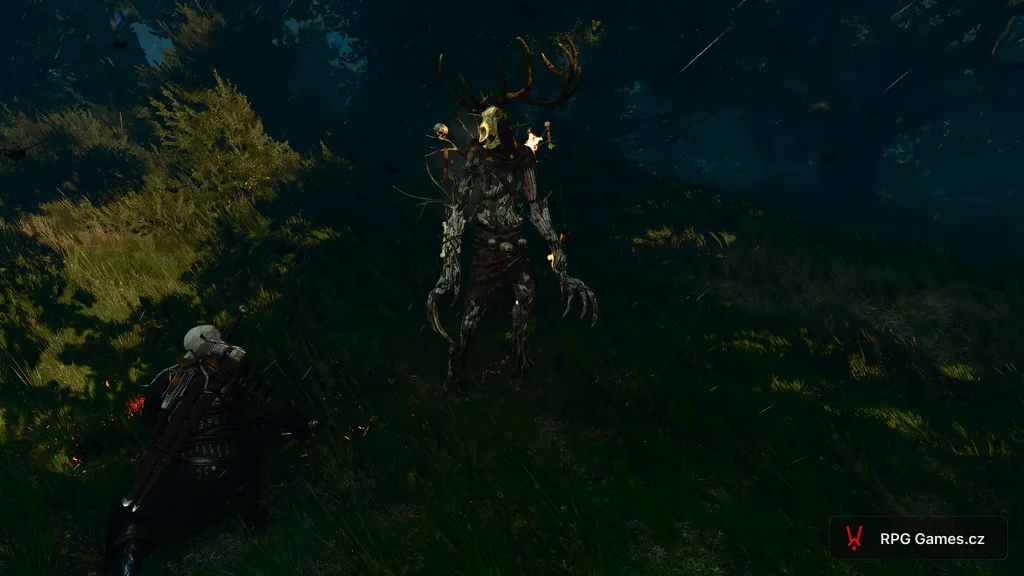 Geralt proti Kernunovi v temném lese za Novigradem, Zaklínač 3