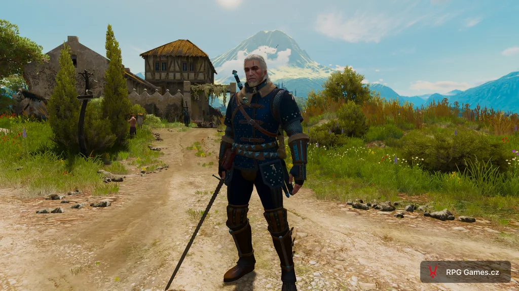 Geralt v mistrovské kočičí zbroji se stříbrným mečem, Zaklínač 3