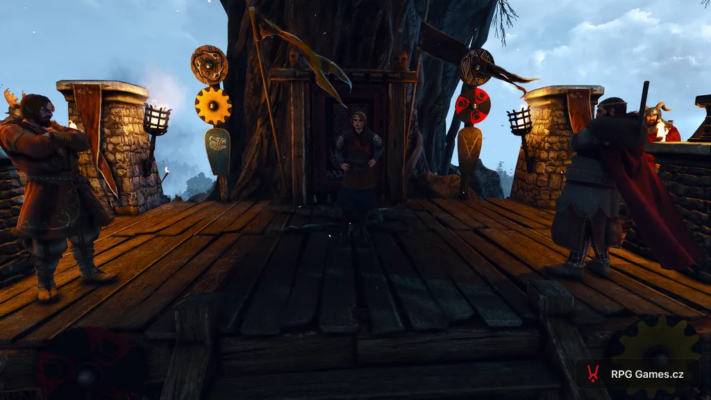 Cerys an Craite pri korunovácii pod dubom Gedyneith na Skellige, Zaklínač 3