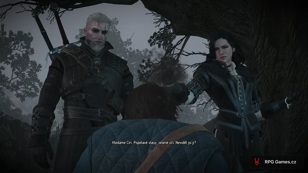 Geralt a Yennefer vyslýchají oživeného Skjalla v zahradě Freyy, Zaklínač 3