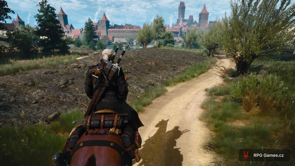 Zaklínač 3 — Geralt na Plavci u cesty směrem k Novigradu