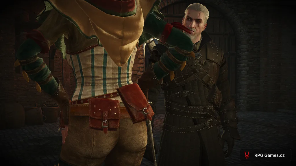 Geralt sleduje Triss zezadu v uličce Novigradu, Zaklínač 3