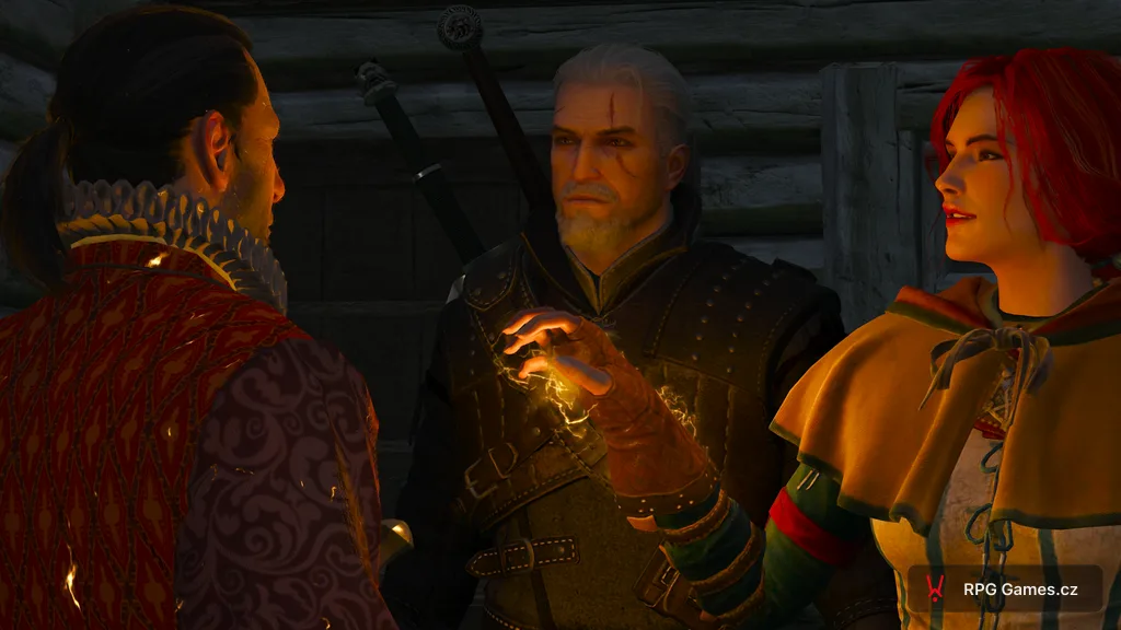 Geralt, Triss a Dijkstra plánují postup proti lovcům čarodějnic, Zaklínač 3