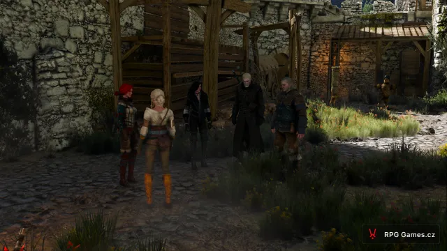 Geralt, Ciri, Yennefer, Triss a Vesemir na dvoře Kaer Morhen, Zaklínač 3