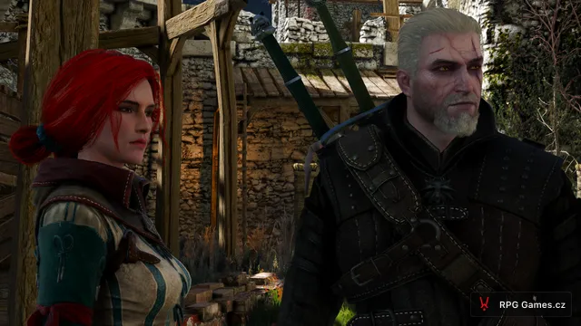 Triss a Geralt u zdi pevnosti Kaer Morhen, Zaklínač 3