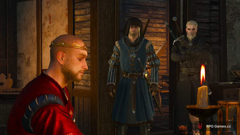 Radovid, Roche a Geralt při schůzce na lodi, Zaklínač 3