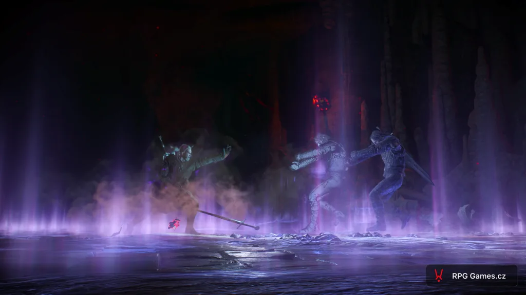 Geralt s Yrdenem proti Reinaldovým duchům v dole, Zaklínač 3