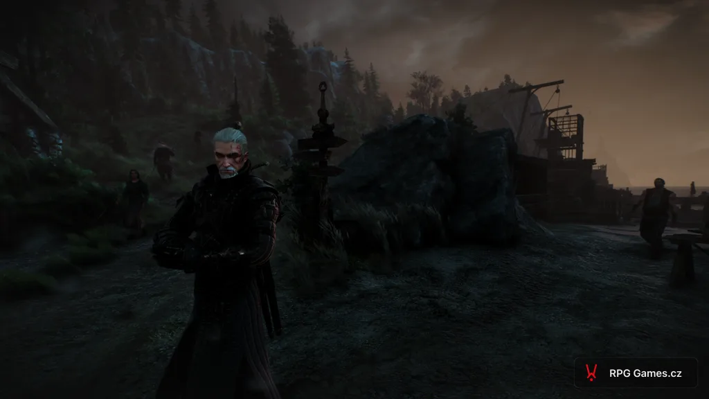 Geralt v přístavu u Kaer Trolde na Skellige, Zaklínač 3
