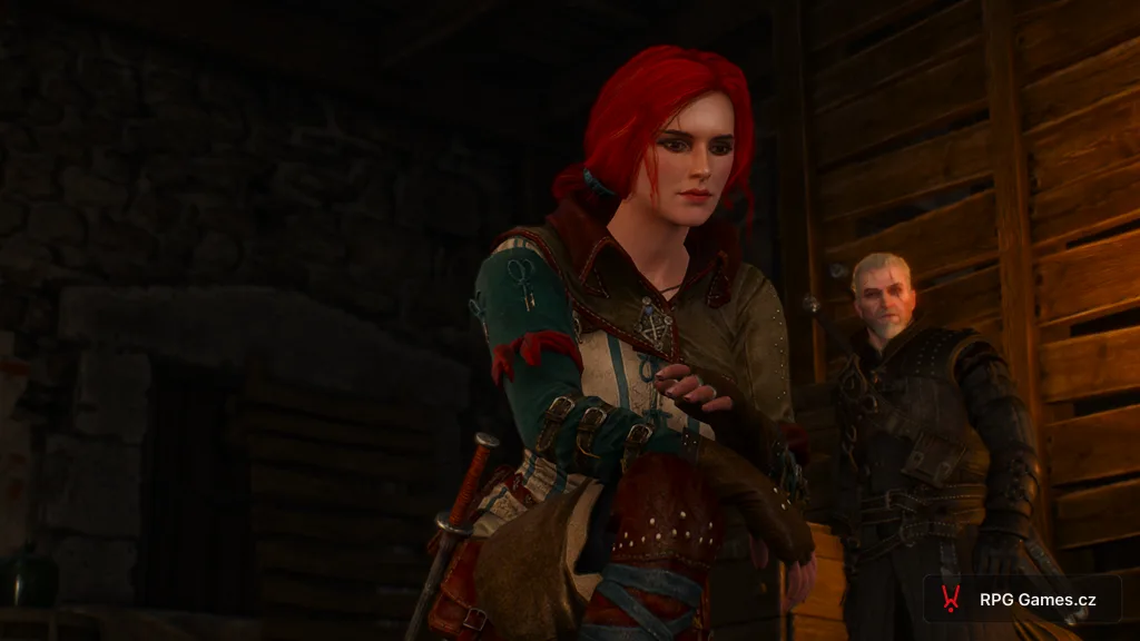 Triss Merigold a Geralt v interiérovom dialógu — Zaklínač 3