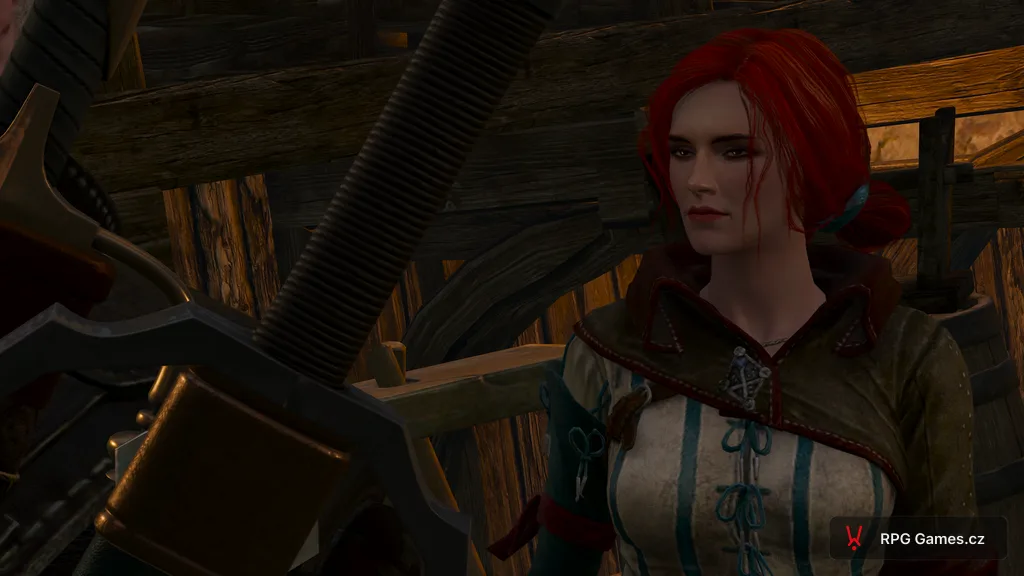 Triss Merigold v dialogu s Geraltem o soškách v Novigradu, Zaklínač 3