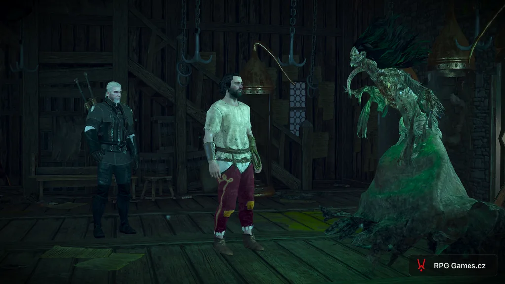 Graham před Anabelle v morové podobě ve věži, Zaklínač 3
