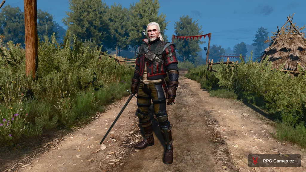 Geralt v mistrovské vlčí zbroji s mečem, Zaklínač 3
