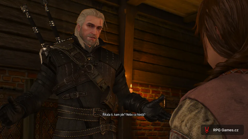 Geralt se ptá Mařenky, kam Ciri šla a co hledala, Zaklínač 3