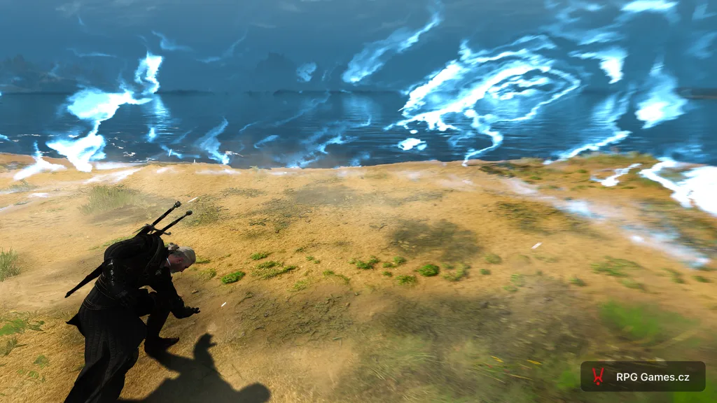 Zaklínač 3 — Geralt sesílá znamení Aard vějířem v boji